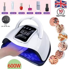 🔥600W Professional Acrylic Gel Nail Polish UV Nail Dryer Light UV LED Nail Lamp