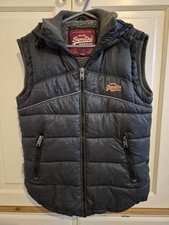 Superdry Sheepskin-Lined Puffer Gilet Jacket Men's Size Medium