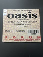 Oasis Ticket Stub. Kentish