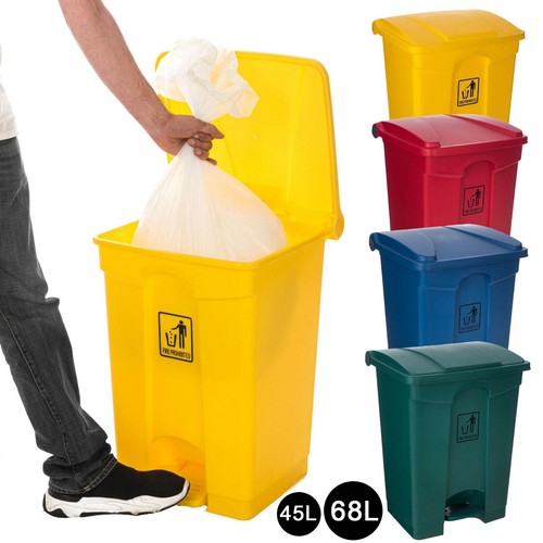 45l 68l pedal bin - 45l, lid