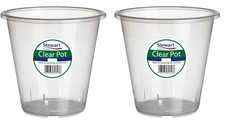 2 Clear Orchid Pots Stewart