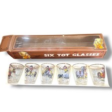 Vintage International Giftware Six Tot Glasses - Cartoon Horse Design - Boxed