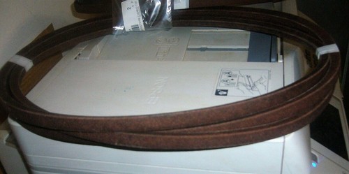 Engine belt lawn mower - -,