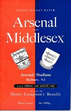 Arsenal v Middlesex (Denis Compton Testimonial) 1949/1950