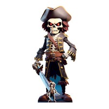 Pirate skeleton cartoon - pirate,