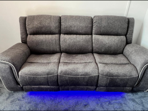 Grey recliner sofa set 2 - grey,