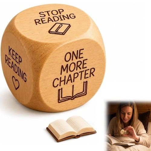 Wooden reading decision - decision, dice