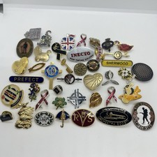 Job Lot of 42 pin badges lapel tie pins - enamel vintage / modern