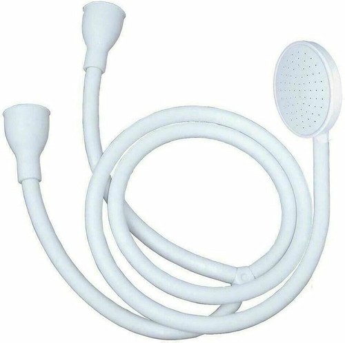 White double tap shower spray - double,