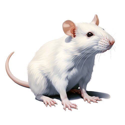 Sticker rat car - 6x,