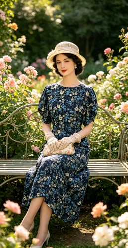 Vintage 1930s style teal blue - 1930s,