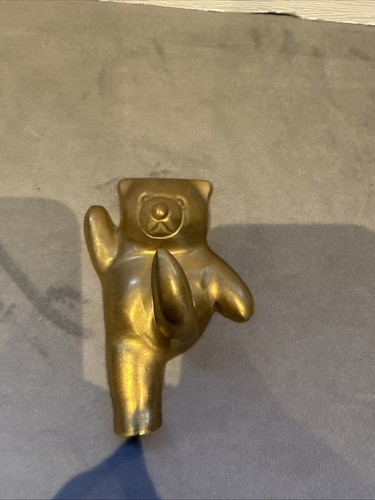 Vintage brass dancing bear - brass,