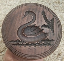 Antique Swan on the Water Wood