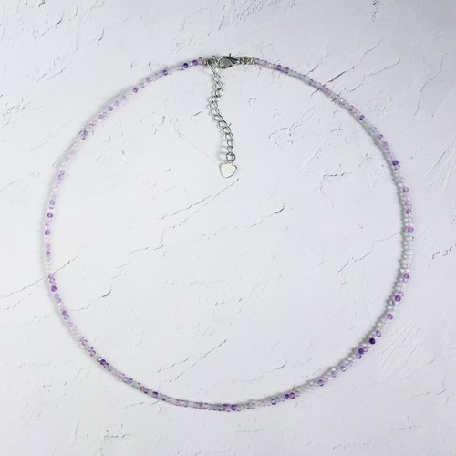 Fluorite beaded necklace - beaded, for