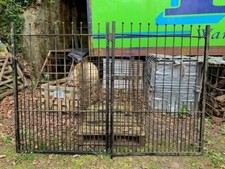 Solid Steel Heavy Drive Gates Black - Pair 256cm (8ft 5") - Multiple available