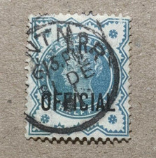GB QV Fiscals I R OFFICIAL Halfpenny Green Postally Used