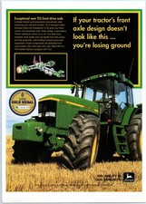 John Deere 7810 TLS Front Axle Tractor Farm Vintage Advert 2000