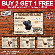 Dog house rules metal - my,