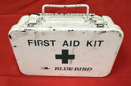 Vintage blue bird school - blue, bus