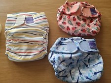 3x Bambino Mio Nappies 2x Solo & 1x All In One Reusable Cloth with boosters 