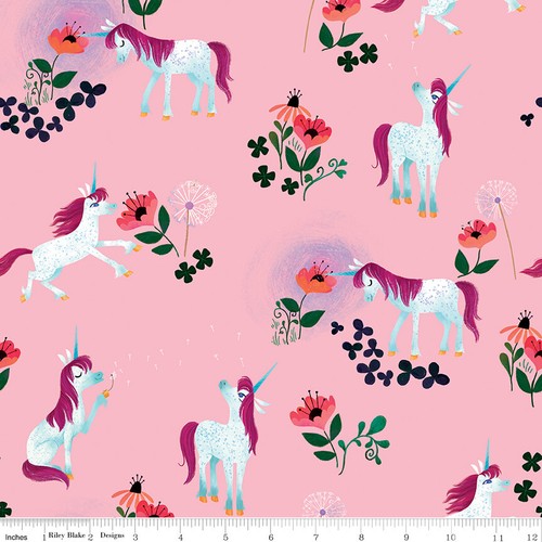Light pink unicorn cotton - pink,