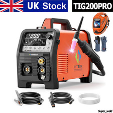 TIG200PRO Cold TIG Welder 200Amp 220V LED Pulse TIG HF TIG Stick Welding Machine