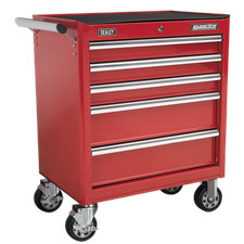 Sealey AP33459 Heavy Duty Rollcab Tool Box Storage Cabinet  5 Drawer Red A