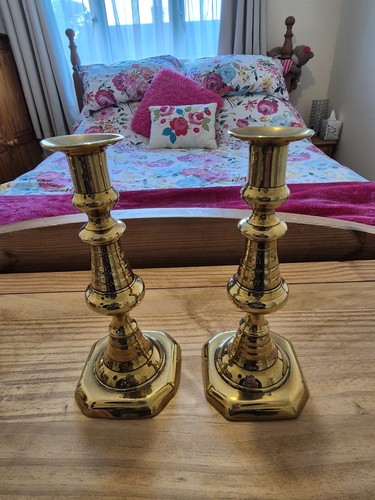Brass candlestick holders set - candlestick,