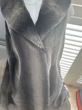 Grey Faux Fur Gilet size M
