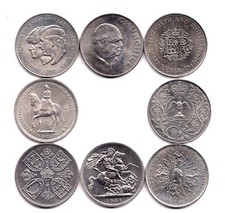 Various British Crown Coins Choose from 1951 1953 1960 1965 1972 1977 1980 1981