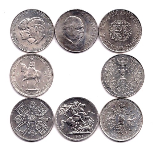 Various british crown coins - british,