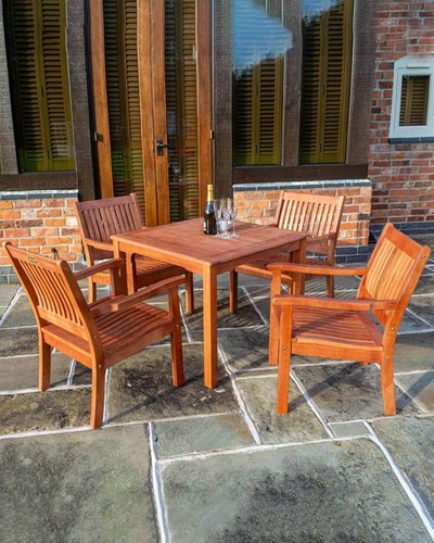 Wooden garden furniture set - furniture, 4