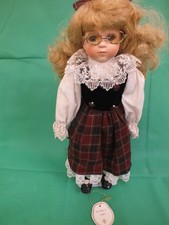 Alberon Collection Porcelain Doll Tammy 13"  Tartan Dress Boxed  (Hea)