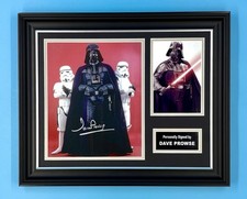 Dave Prowse Signed Photo Framed &COA Star Wars Poster Darth Vader Autograph Auto