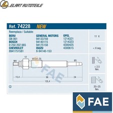 Glow plug 74228 for - 4x,