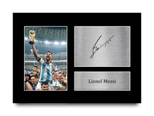 Lionel Messi Signed A4 A3