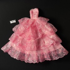 Pink frilly lace cake dress 4