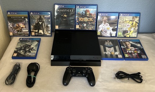 Ps4 black console sony - console,