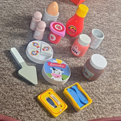 Wooden play kitchen - kitchen, pretend
