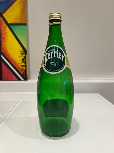 Perrier green glass bottle - perrier,