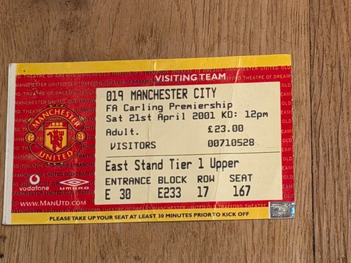 Ticket 2000 manchester - 2000/01,