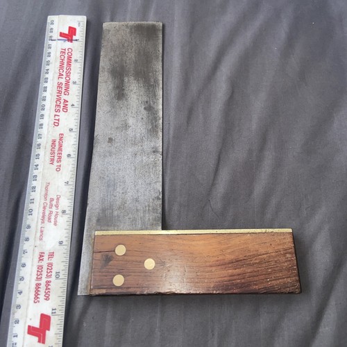 Vintage hardwood brass - hardwood, /