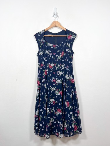 Hobbs dress navy blue - dress,