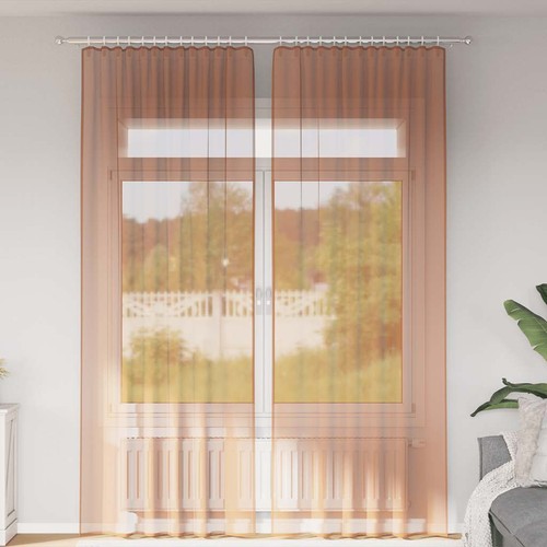Voile curtains with loops - voile,