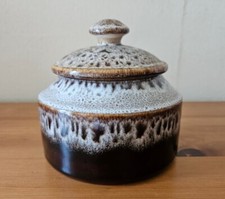 Honiton Pottery Honeycomb Glaze Lidded Pot