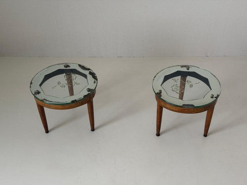 Art deco glass - art, wood