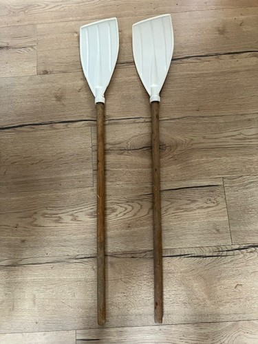 Pair wooden handled plastic - wooden,