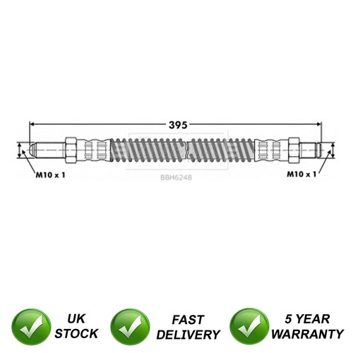 Brake hose front sjr - sjr, fits