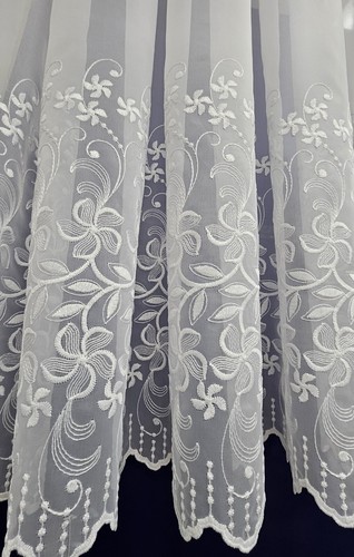 White lace window - white, curtains