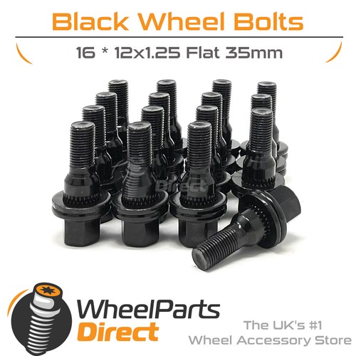 Wheel bolts 12x1 black - bolts, (16)